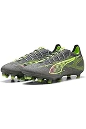 PUMA Unisex Ultra 5 PRO FG voetbalschoen, mat verouderd zilver-geel waarschuwing-zon geslagen, 8 UK, , 42 EU