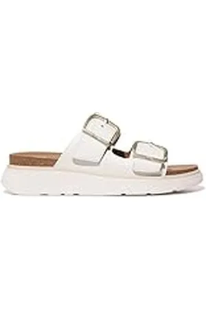 FitFlop Dames Gen-ff gesp twee-bar lederen slippers sandaal, , 41 EU