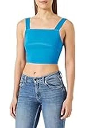 Pinko Remtop linnen stretch tanktop dames, , 34 NL