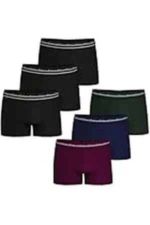 Eminence Set van 6 boxershorts voor heren, business, zwart/zwart/bordeaux/marineblauw/groen, M, , M