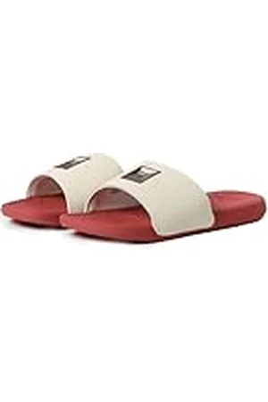 PUMA Unisex Cool CAT 2.0 GREENSIDE Slide Sandaal, Alpine Snow-Dark Crimson, 4 UK, , 37 EU