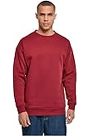 Build Your Brand Heren Sweat Crewneck Sweatshirt, Bourgondië, S
