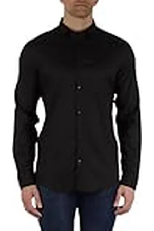 Armani Exchange Lyocell Button Down Shirt met lange mouwen Ultra Stretch Slim Fit. , M, , M