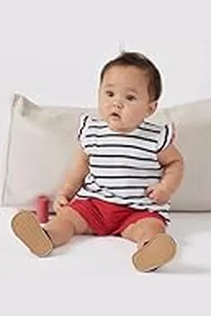 Petit Bateau Blouse met korte mouwen voor meisjes, , 6 Maanden