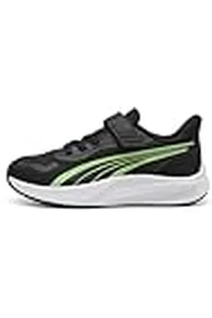 PUMA Pounce LITE AC+ PS Sneaker, Zwart-Spring Fern Wit, 2 UK Kind, Black Spring Fern Wit, 34.5 EU