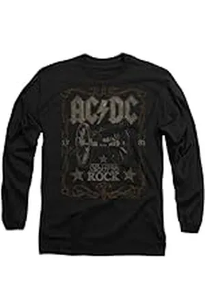 AC/DC Rock Label T-shirt voor heren, lange mouwen, , XL, uniseks, volwassenen, , XL