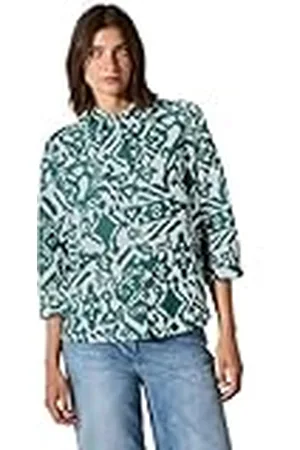 CECIL Linen_LI/CV bedrukte korte stijl blouse, , XXL