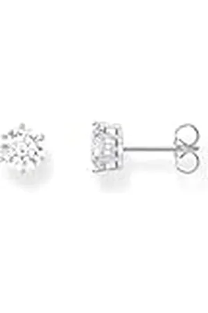 Thomas Sabo Oorstekers met witte steen in briljant geslepen gerecycled 925 zilver H2301-051-14, Eén maat, Sterling zilver Zilver, Zirkonia