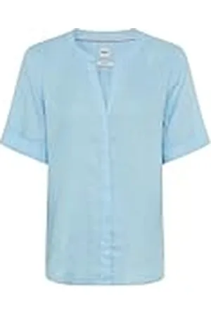 Brax Style Veri linnen blouse met halve mouwen, , 38