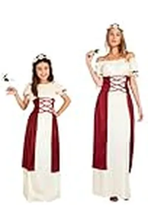 Boland Kostuum middeleeuwse jonkvrouw, verkleedkostuum voor themafeest of carnaval, jurk voor sprookjeskostuum