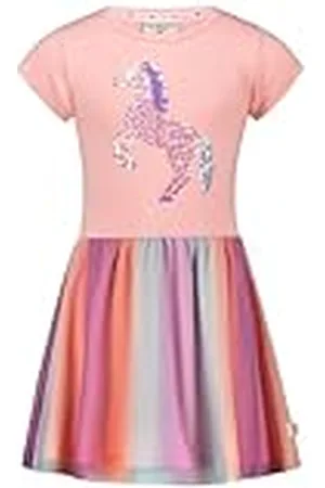 Salt & Pepper BY KIDS PARK Meisjesjurk met eenhoorn-pailletten van S.Jersey, , 104