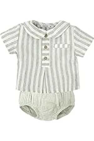 BABIDU Set voor kinderen met korte mouwen, gestreept, uniseks, baby, , 9 Maanden