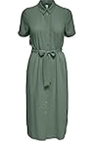 JDY Rachel S/S Above Calf Dress Wvn Noos jurk, zeespray, 36 EU, , 36