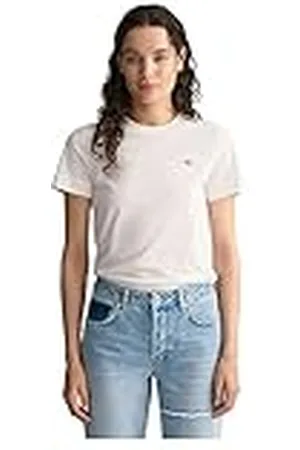GANT Dames REG Shield SS T-shirt, , standaard, , M
