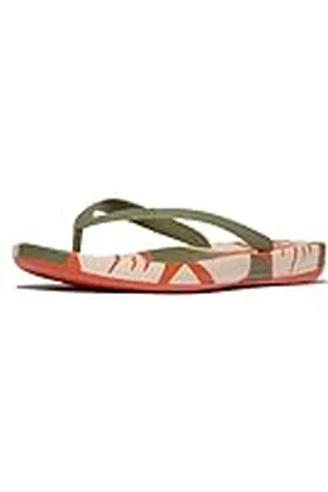 FitFlop IQUSHION Mens blad-print ergonomische flip-flops, , 7 UK, , 41 EU