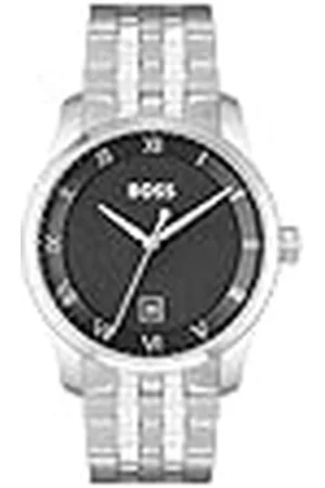 HUGO BOSS Horloge met drie wijzers en kwartsuurwerk voor heren, Principle Collection, met zilveren roestvrijstalen armband - 1514123