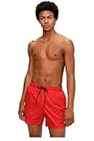 HUGO BOSS Herenzwembroek van sneldrogend gerecycled weefsel met logo, Nieuw - Open Pink693, XS
