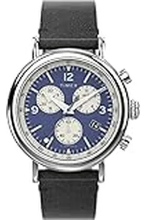 Timex Heren chronograaf horloge met lederen armband Waterbury Standard, , Riemen.