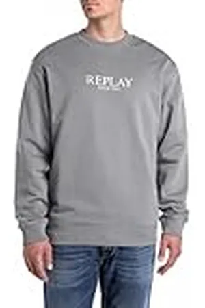 Replay Heren regular fit sweatshirt van katoen, , XXL