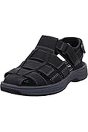 Clarks 261768997 herensandalen, zwart leer, maat 45, , 45 EU
