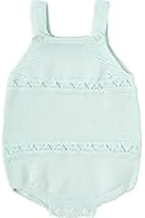 BABIDU Gebreid, model Silencio, rompertje met brede bandjes en opengewerkte details, uniseks baby, , 3 Maanden