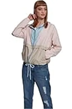 Urban classics Damesjas overgangsjas dames 3-kleurige oversize windbreaker, lichte streetwear slipjas, color-blocking overtrekjas, , XS