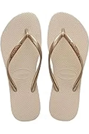 Havaianas Slim Animals dames Teenslippers. Teenslipper, Veelkleurig (Sand Grey/Rose Gold) , 37/38 EU
