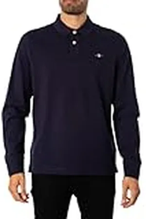 GANT REG Shield LS Pique Rugger Poloshirt voor heren, , standaard, , S