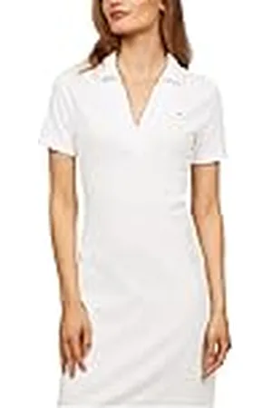 Tommy Hilfiger Dames SLIM OPEN NK POLO JURK WW0WW42567, Blauw, M, , M