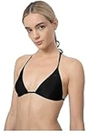4F F023 Bikini-top voor dames, donkerzwart, maat XS, , XS