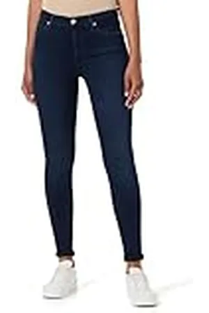 7 for all Mankind Dames Hw Skinny Slim Illusion Luxe Rich Indigo Dark Blue Jeans, , 24W