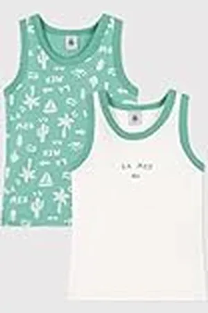 Petit Bateau Jongens A0CSZ tanktops, , 4 jaar (verpakking van 2), , 4 Jaar