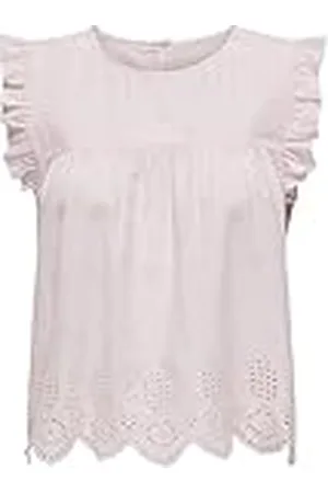 ONLY Onlsilla Life S/L Frill Top WVN Noos, , 44