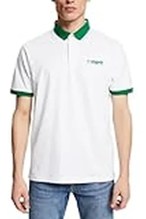 ESPRIT Poloshirt voor heren, 043CC2K309, maat 100/wit, maat XS, , XS