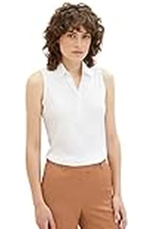 TOM TAILOR Dames 1037379 Poloshirt, 20000-White, XXS, , XXS