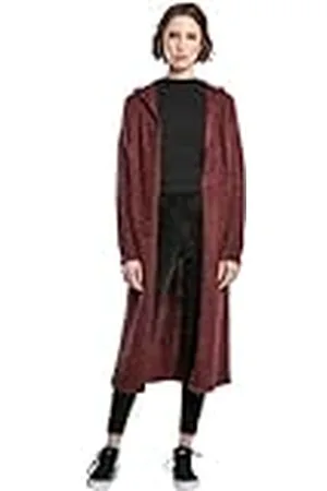 Urban classics Gebreid damesvest met capuchon, knielange jas voor vrouwen, in 5 kleuren, maten XS - 5XL, , M