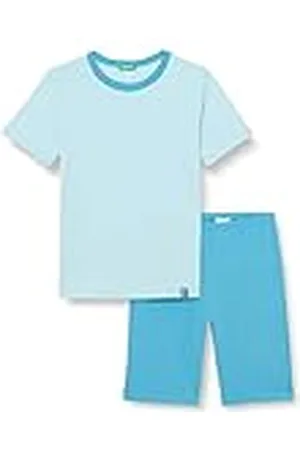 Benetton Pig(T-shirt + short) 30960P04Q Pyjamaset, blauw 19G, XS kinderen, , XS