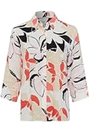 Brax Style Vicki blouse van linnen met een bloemenprint, , 38