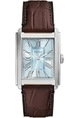 Fossil Heren analoog kwartshorloge met lederen armband FS6110, , Eén maat, FS6110-AMZUK