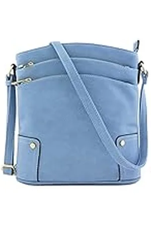 Alyssa Triple Zip Pocket Grote Crossbody Tas, , One Size