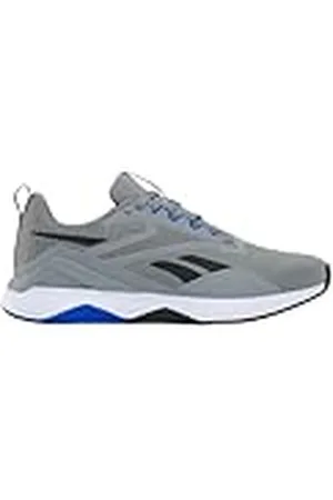 Reebok Heren NANOFLEX TR 2 sneakers, grijs 3/zwart/Optimum Blue, 45,5 EU, , 45.5 EU