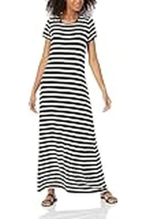 Amazon Maxi-jurk met korte mouwen voor dames, , XX-Large