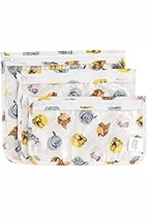 Bumkins Disney Reistas, Toilettas, TSA Goedgekeurd Pouch, Zip Bag, Quart Size Airline Compliant, Clear-Sided, Baby, Luiertas Organisatie, Accessoires, Verpakking, Set van 3 maten, Winnie de Poeh