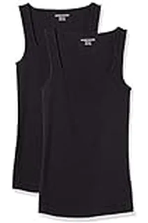 Amazon Tanktop voor dames, slimfit, vierkante hals, 2 stuks, , XL