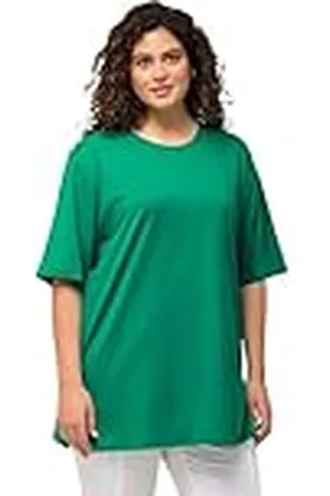 Ulla Popken Dames T-shirt, ronde hals, relaxed, halve mouwen, , 46-48
