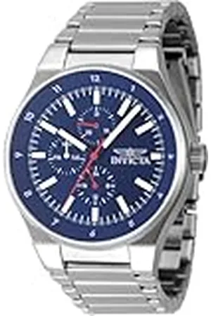 Invicta Racing 47548 Heren Horloge - Waterdicht - Analoog - Quartz Uurwerk - Roestvrij Staal met blauwe Wijzerplaat - 44mm