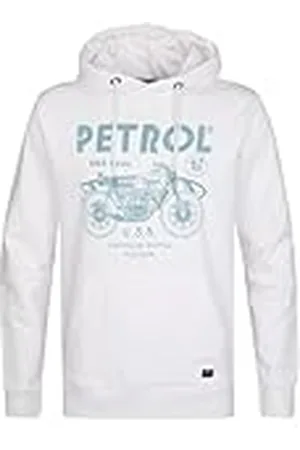 Petrol Industries Heren Sweater Hooded Print, M-1050-SWH102, Bright White, XS, , XS