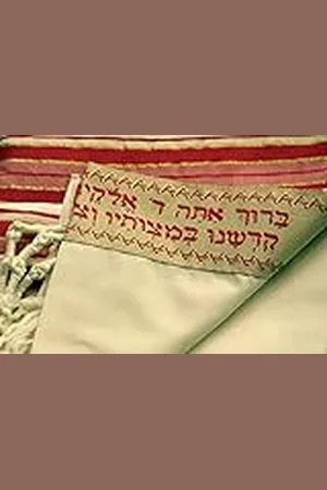 Generic Messianic Robe/Jewish Pink and gold Tallit Prayer Shawl Size 57-180 Cm, White