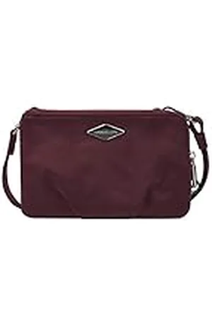 Travelon Anti-diefstal Parkview Dubbele Zip Crossbody Clutch, , 8.5 x 5.5 x 1.5, Anti-diefstal Parkview Dubbele Zip Crossbody Clutch