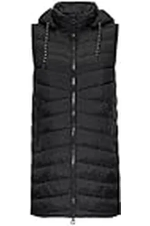 QS by s.Oliver Licht gewatteerd vest met logo-capuchon, , 36